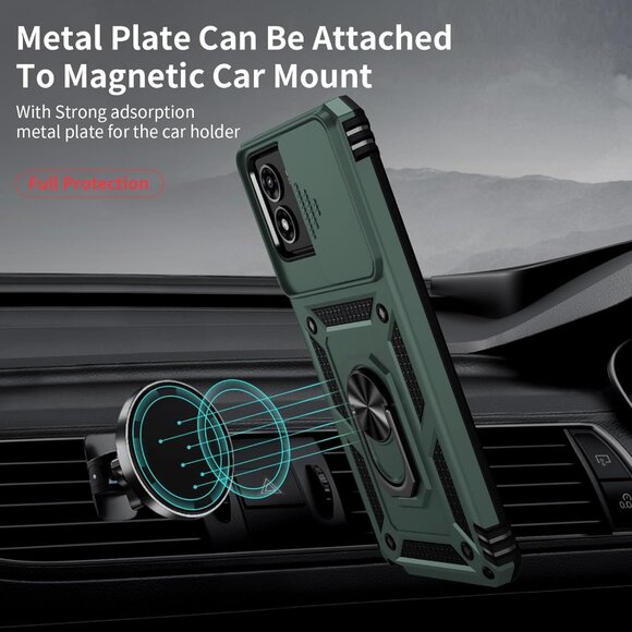 Moto G Play 2024 Military Grade Phone Case with Lens Cover Army Green NEW - Picture 6 of 7